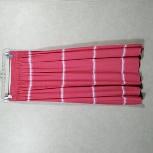 12559 Chico's caliente coral Tie Dye Flowy Maxi Skirt 0 M NWT